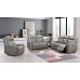 Katlyn Leather Power Reclining Sofa - Grey